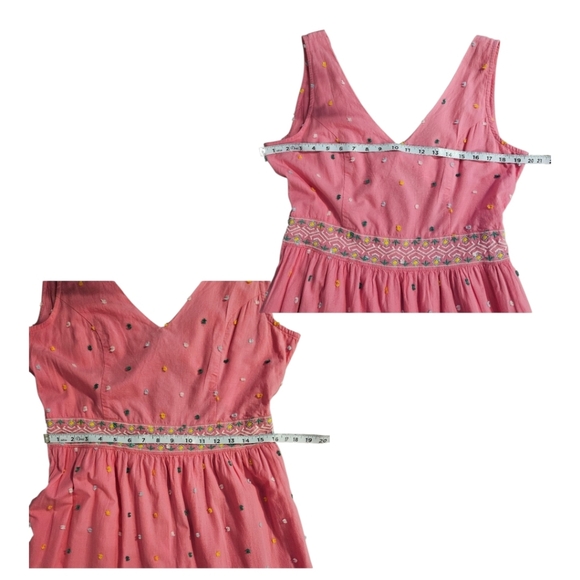 Crown & Ivy Woman's Pink Dress with Floral Details Tiered Maxi - Picture 10 of 10